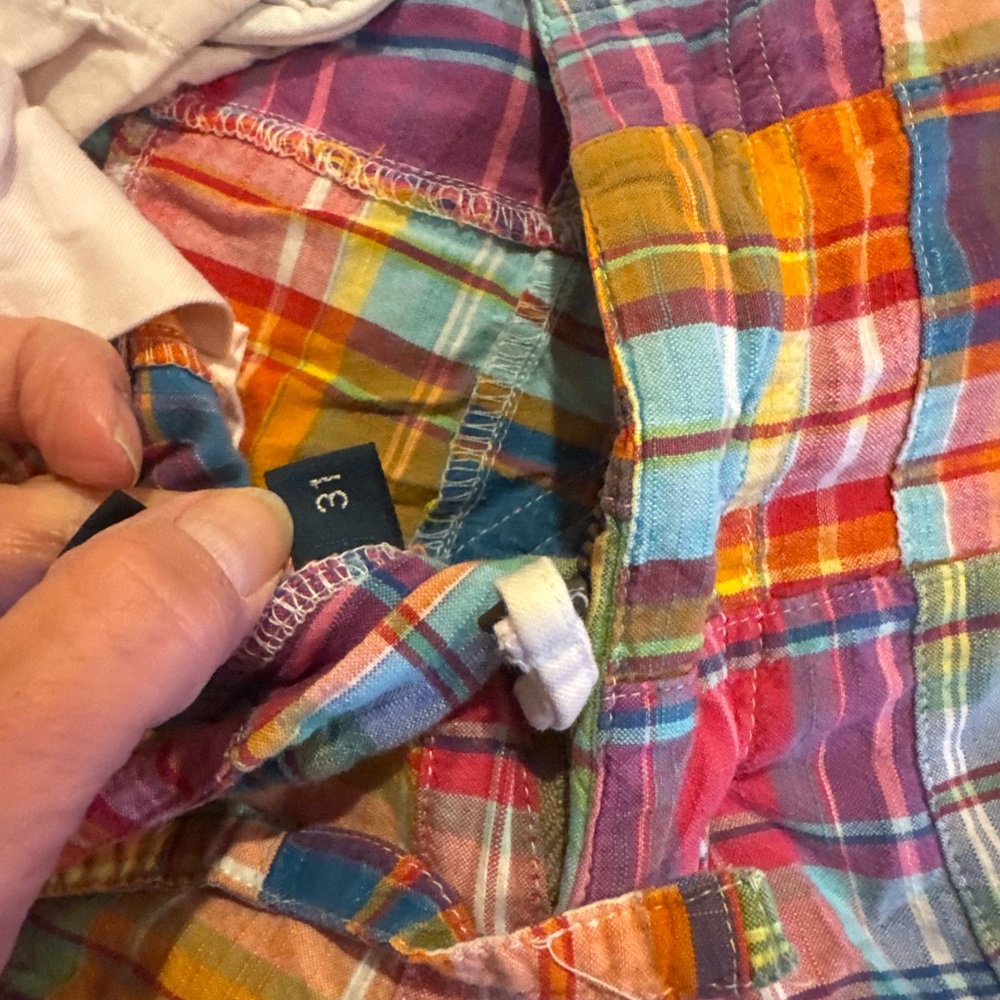 Polo Ralph Lauren Plaid Madras Patchwork Utility Cargo Shorts Hampton 31 - Picture 7 of 7